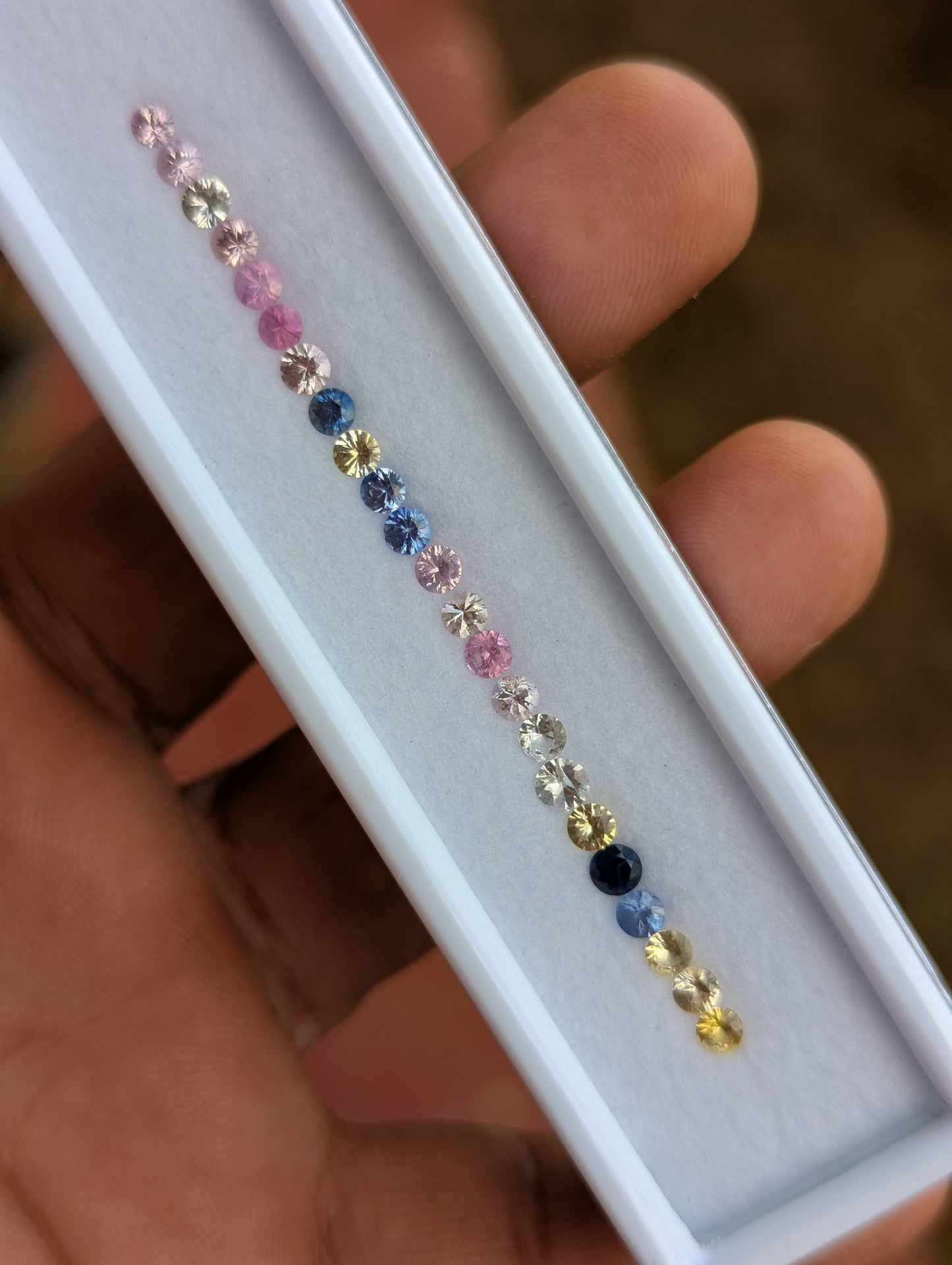 Natural Multi-Color Sapphire Parcel – 3.06 Carats | 25 Pieces | 3mm Round Sapphires