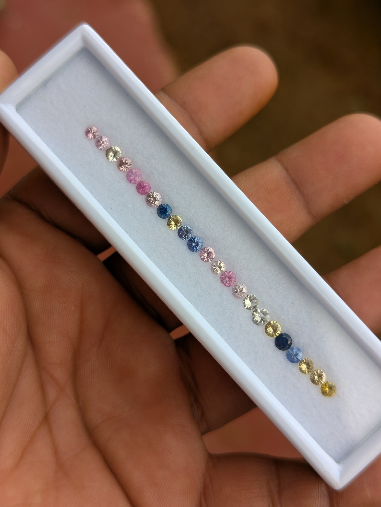 Natural Multi-Color Sapphire Parcel – 3.06 Carats | 25 Pieces | 3mm Round Sapphires
