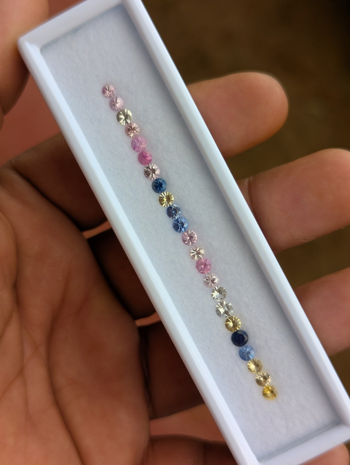 Natural Multi-Color Sapphire Parcel – 3.06 Carats | 25 Pieces | 3mm Round Sapphires