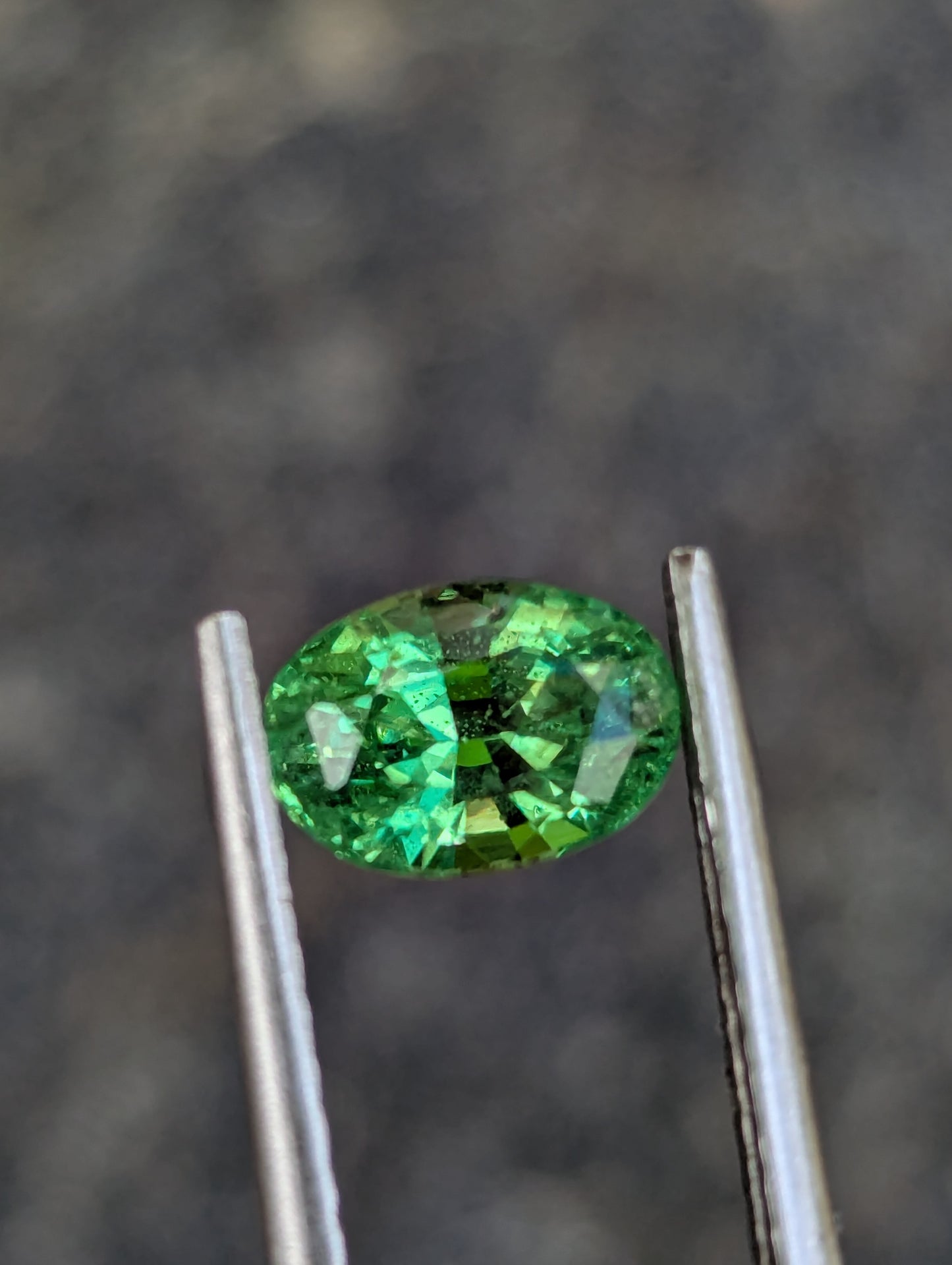 Natural Tsavorite Garnet 1.55 Carat Oval Cut Green Gemstone