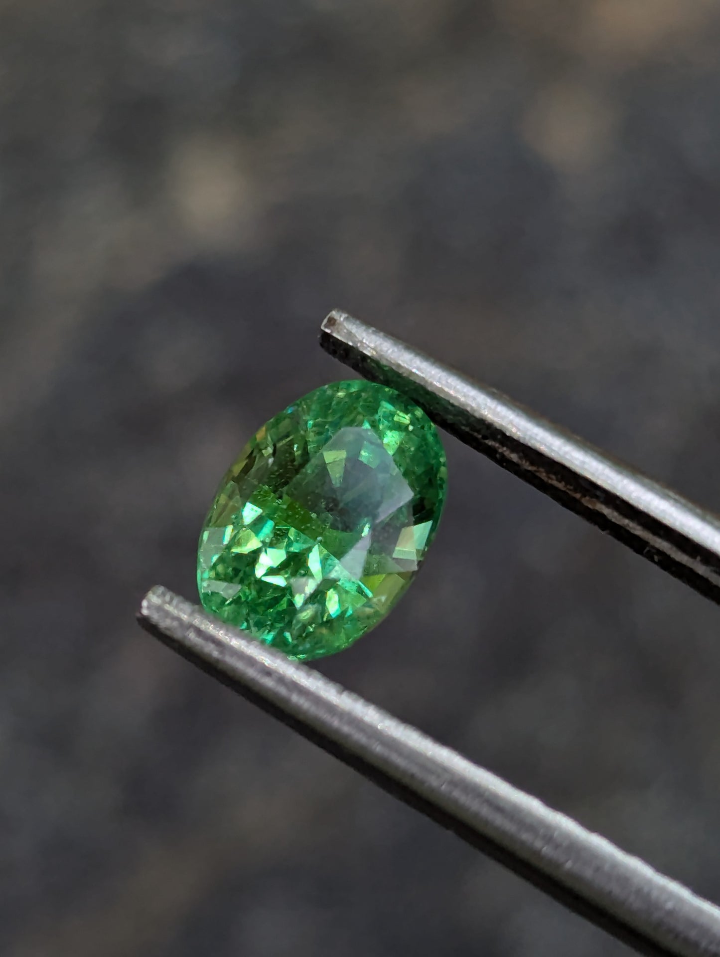 Natural Tsavorite Garnet 1.55 Carat Oval Cut Green Gemstone