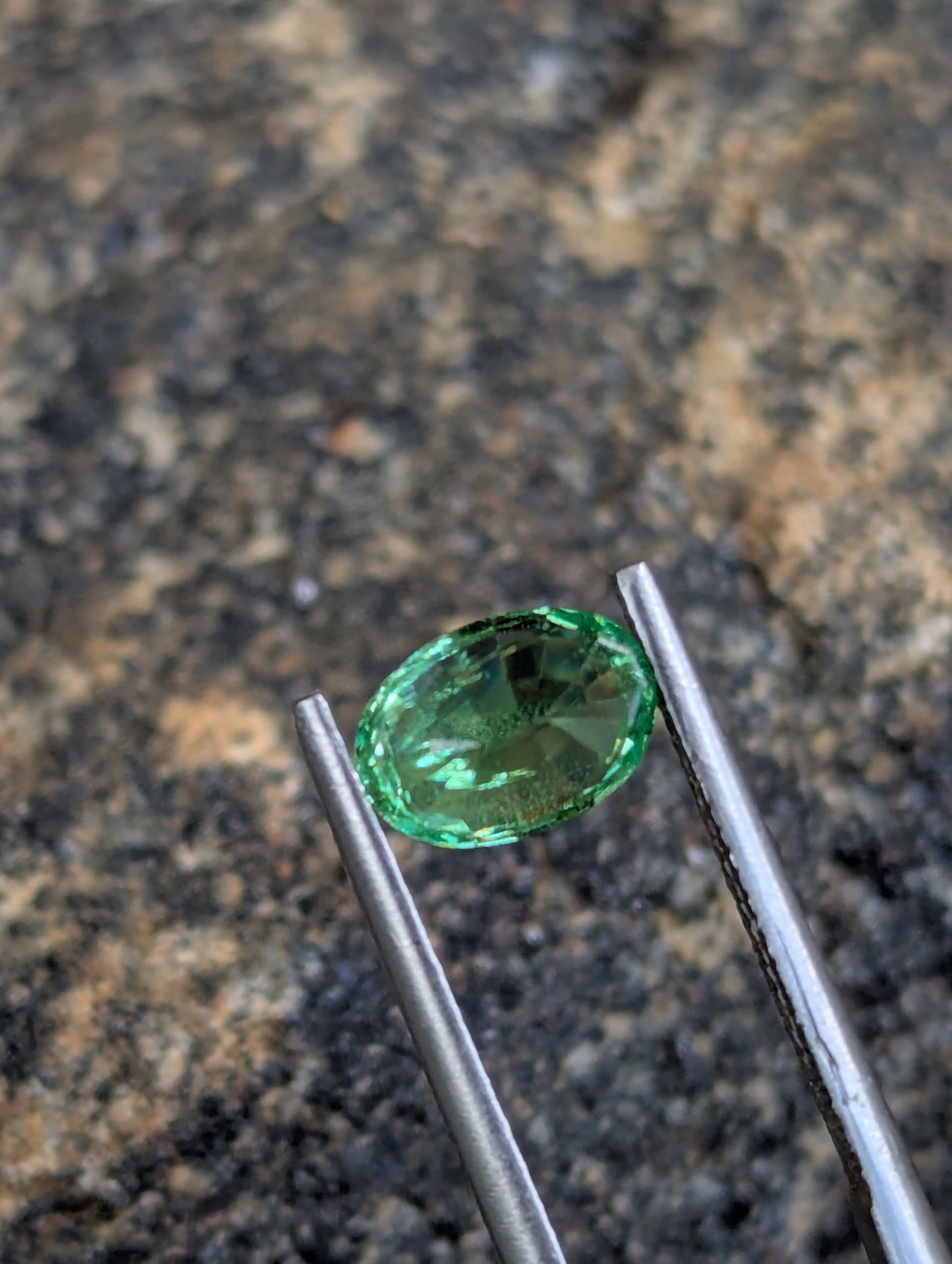 Natural Tsavorite Garnet 1.55 Carat Oval Cut Green Gemstone