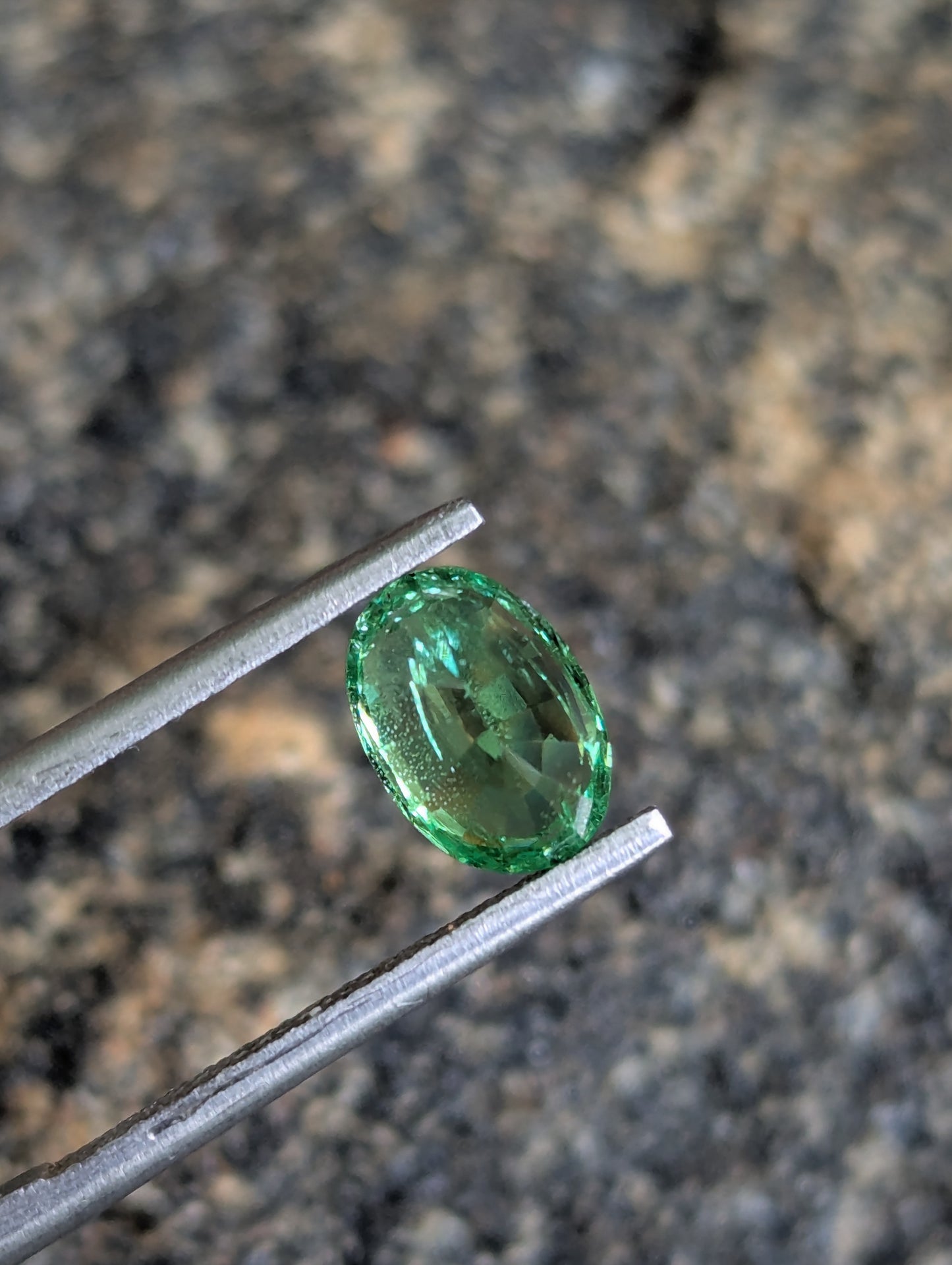 Natural Tsavorite Garnet 1.55 Carat Oval Cut Green Gemstone