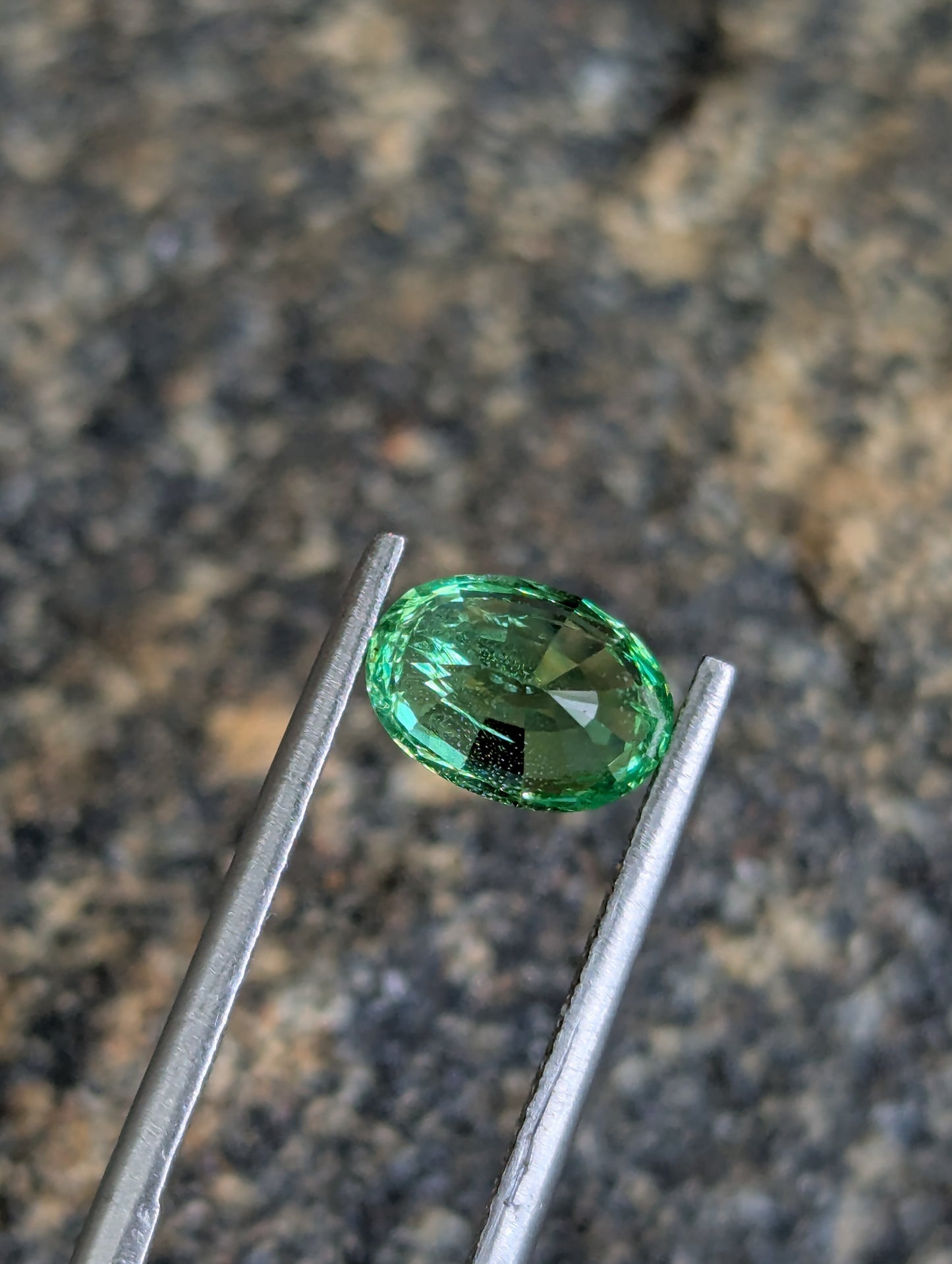 Natural Tsavorite Garnet 1.55 Carat Oval Cut Green Gemstone
