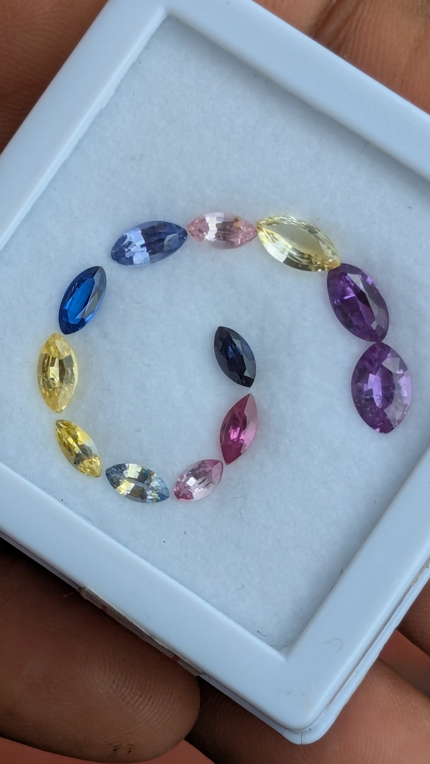 Natural Multi-Color Marquise Sapphire Set – 5.21ct
