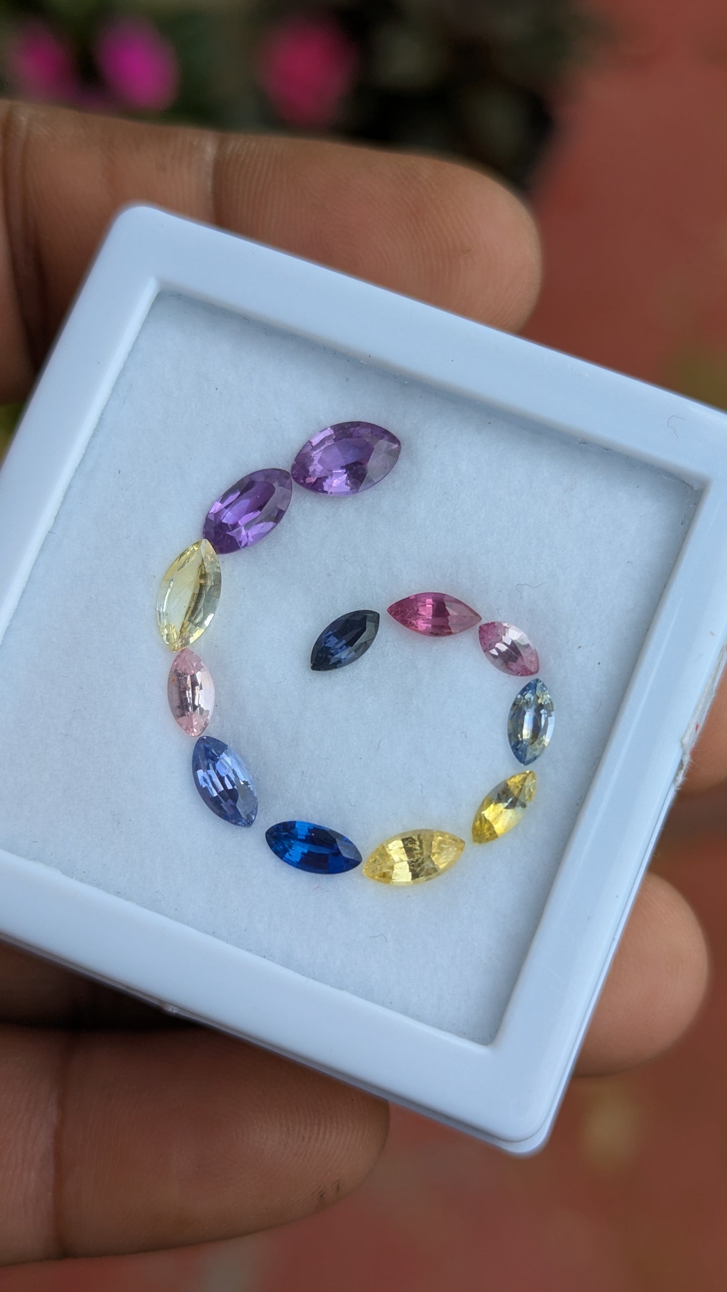 Natural Multi-Color Marquise Sapphire Set – 5.21ct