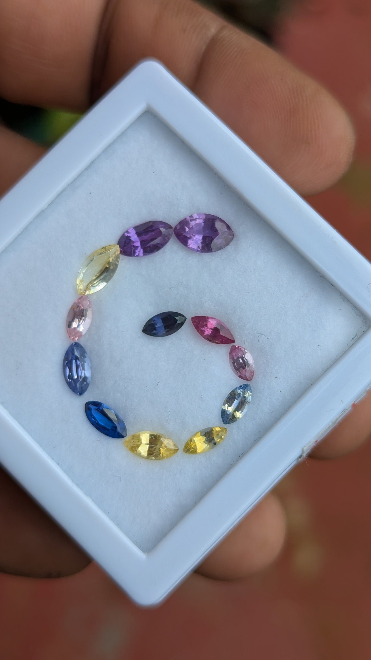 Natural Multi-Color Marquise Sapphire Set – 5.21ct