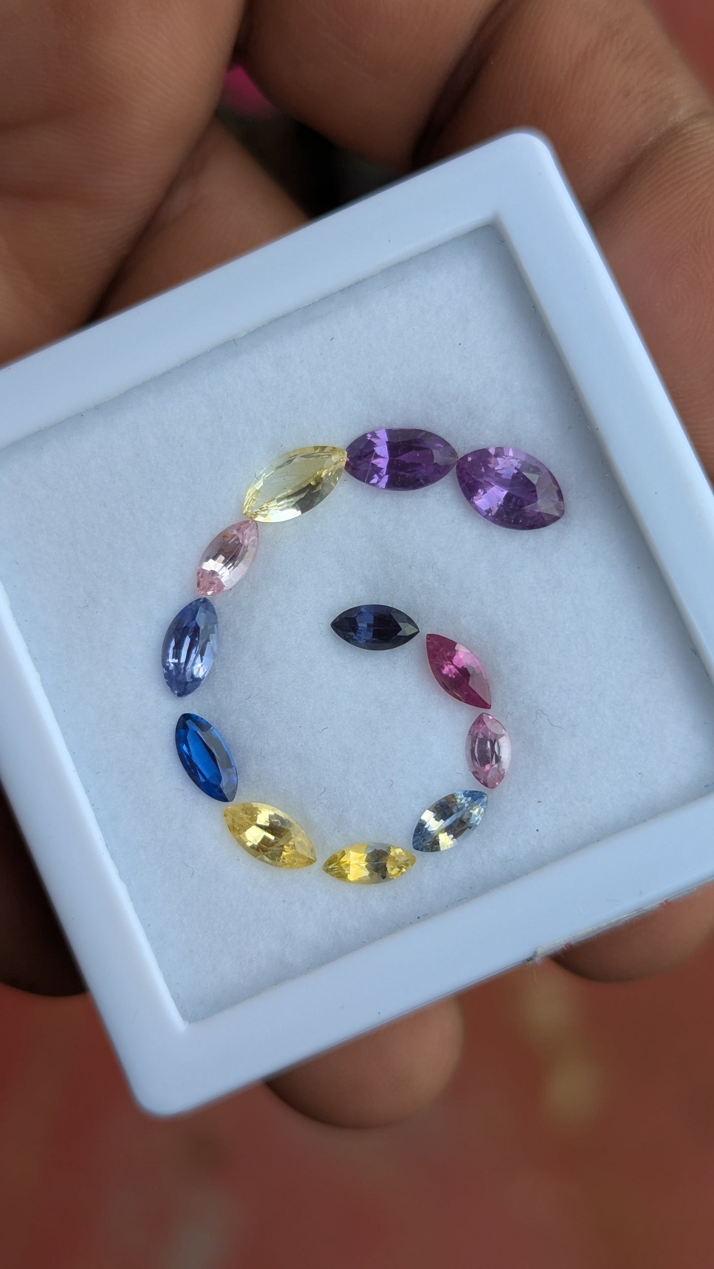 Natural Multi-Color Marquise Sapphire Set – 5.21ct