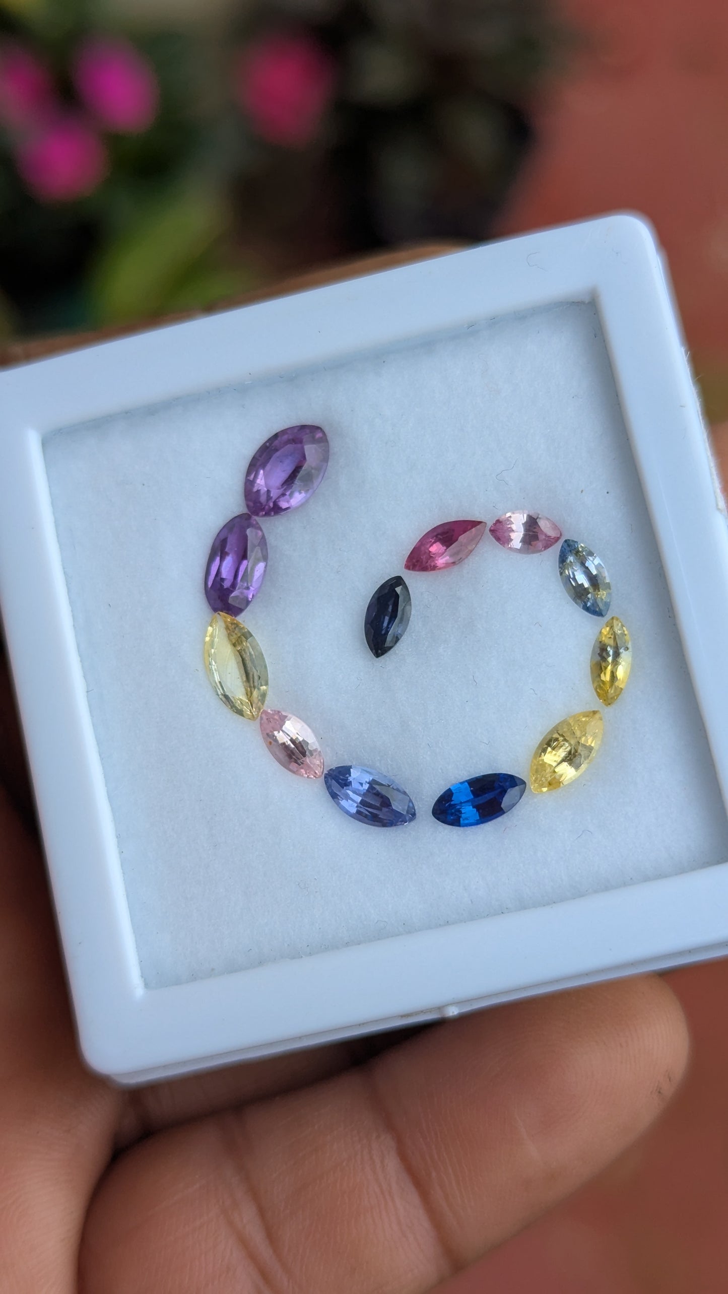 Natural Multi-Color Marquise Sapphire Set – 5.21ct