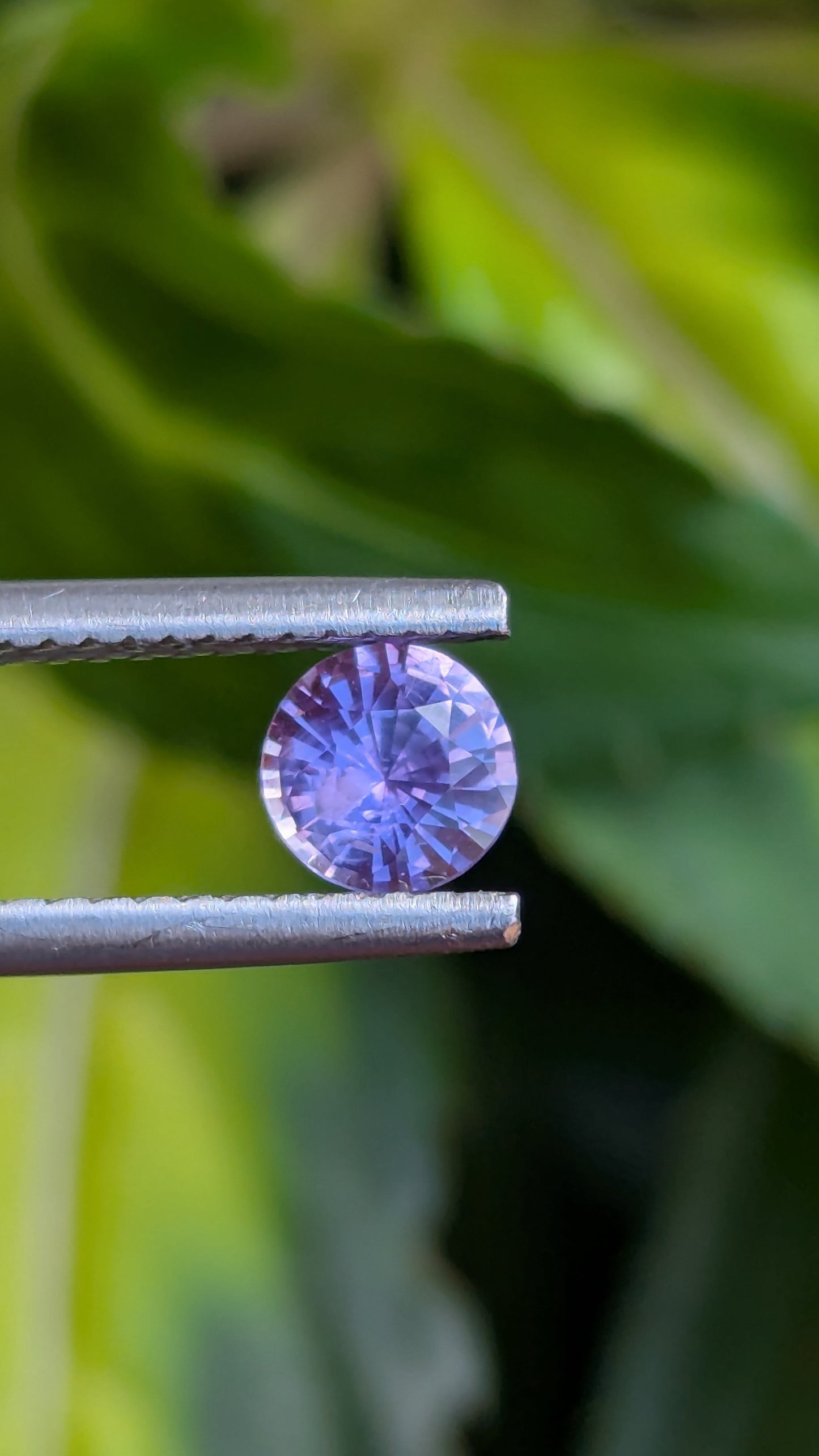 Natural Ceylon Lavender Sapphire – 0.60 Ct Round 5.2mm | Heated | Eye Clean | Rakwana, Sri Lanka
