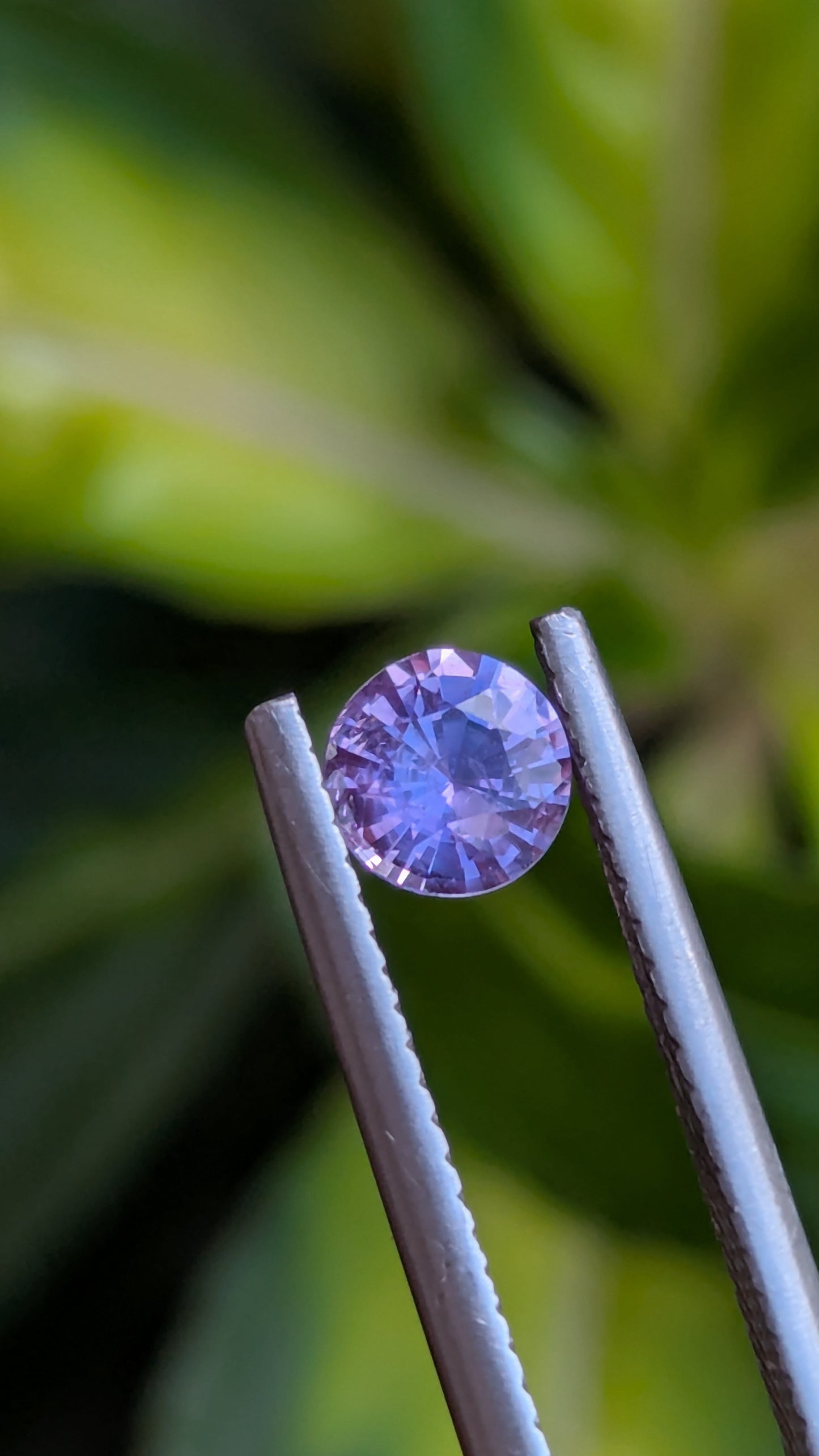 Natural Ceylon Lavender Sapphire – 0.60 Ct Round 5.2mm | Heated | Eye Clean | Rakwana, Sri Lanka