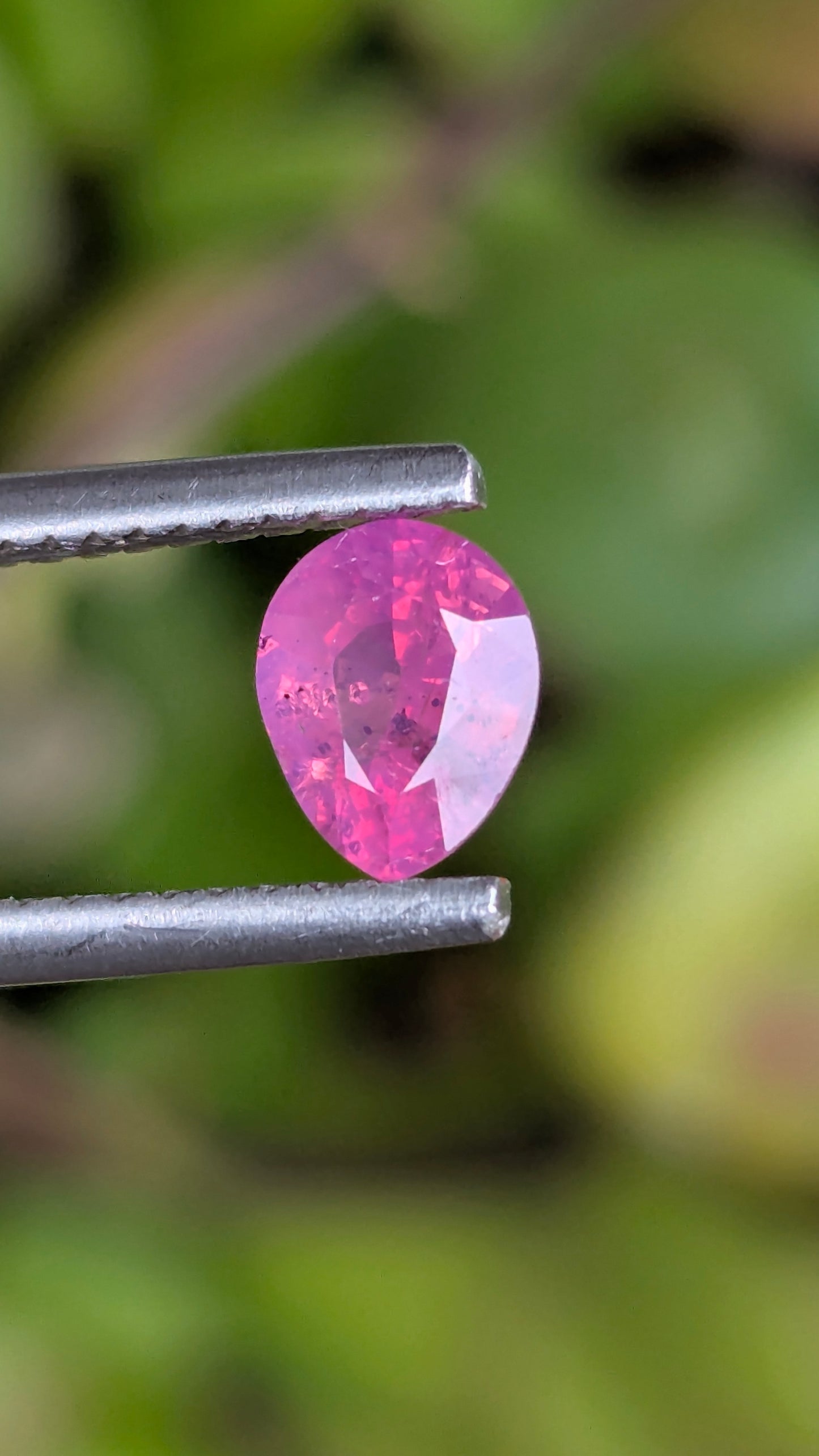 Natural Unheated Padparadscha Color Smoky Sapphire 0.99 Ct Pear Cut