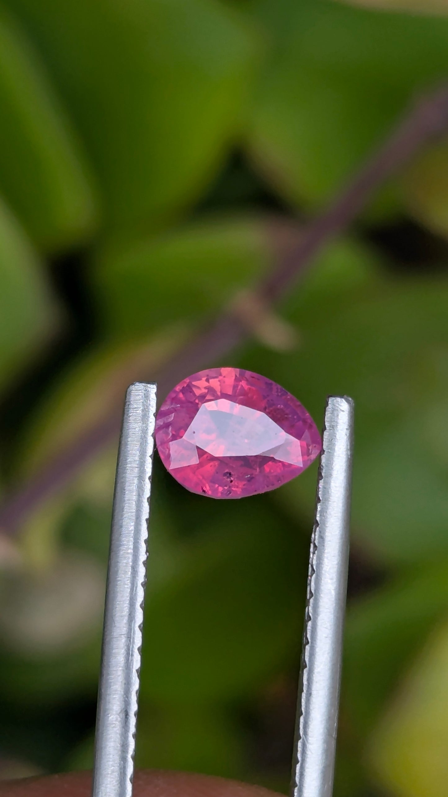 Natural Unheated Padparadscha Color Smoky Sapphire 0.99 Ct Pear Cut