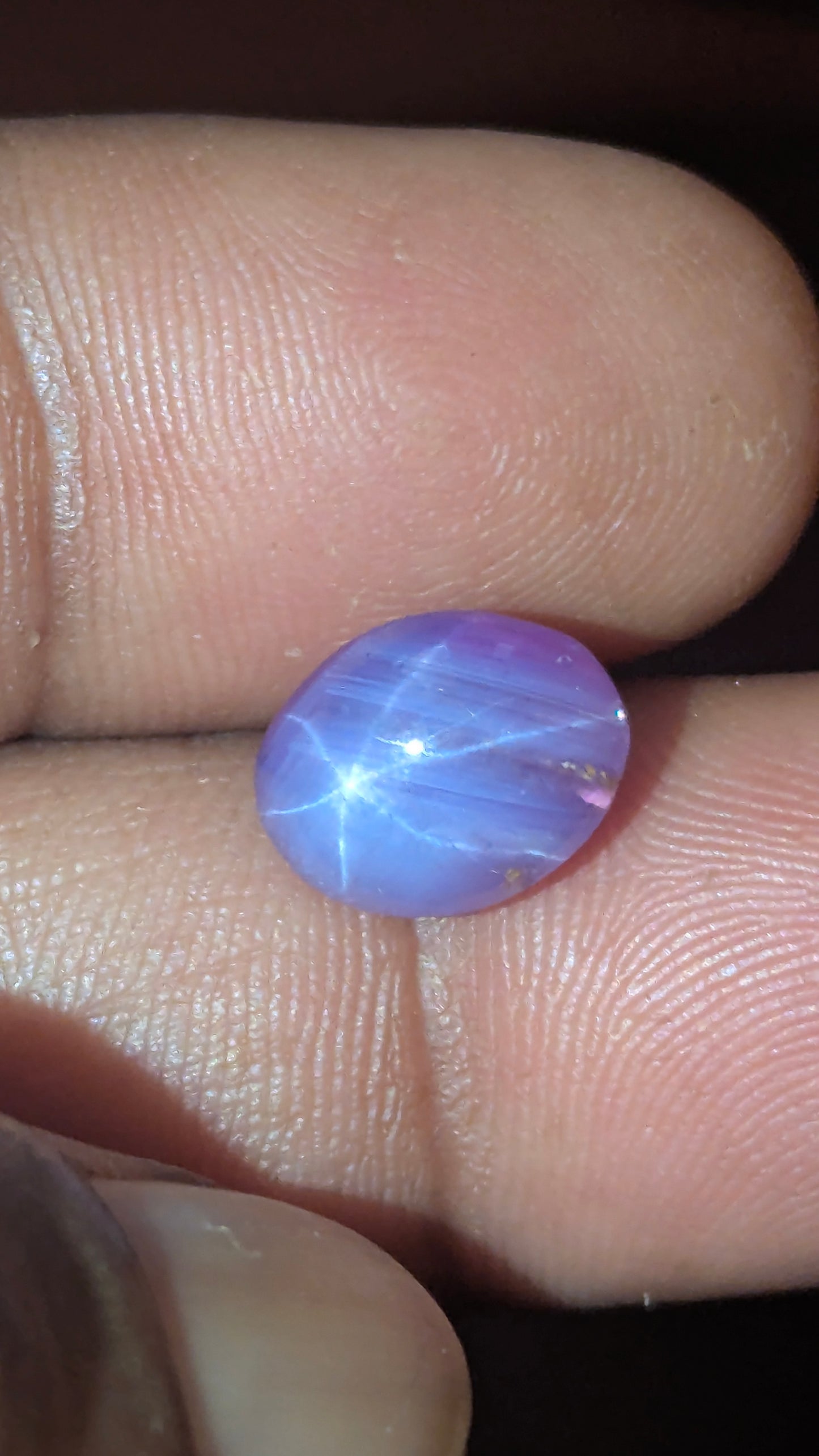 Natural 6-Ray Blue-Violet Star Sapphire 6.48 Ct | Unheated | Sri Lanka