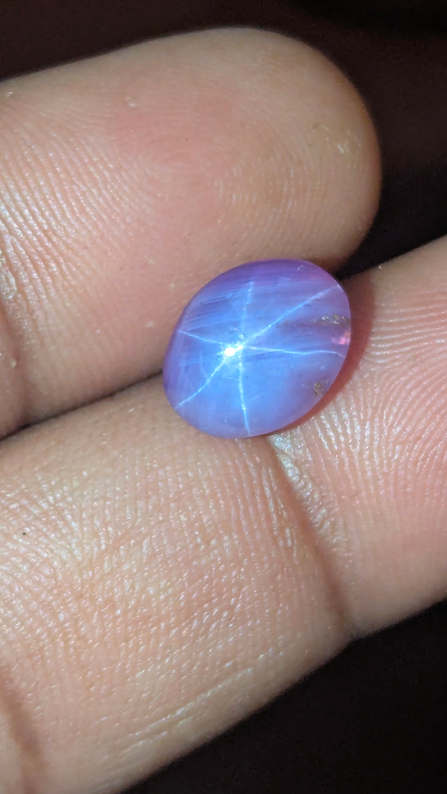 Natural 6-Ray Blue-Violet Star Sapphire 6.48 Ct | Unheated | Sri Lanka