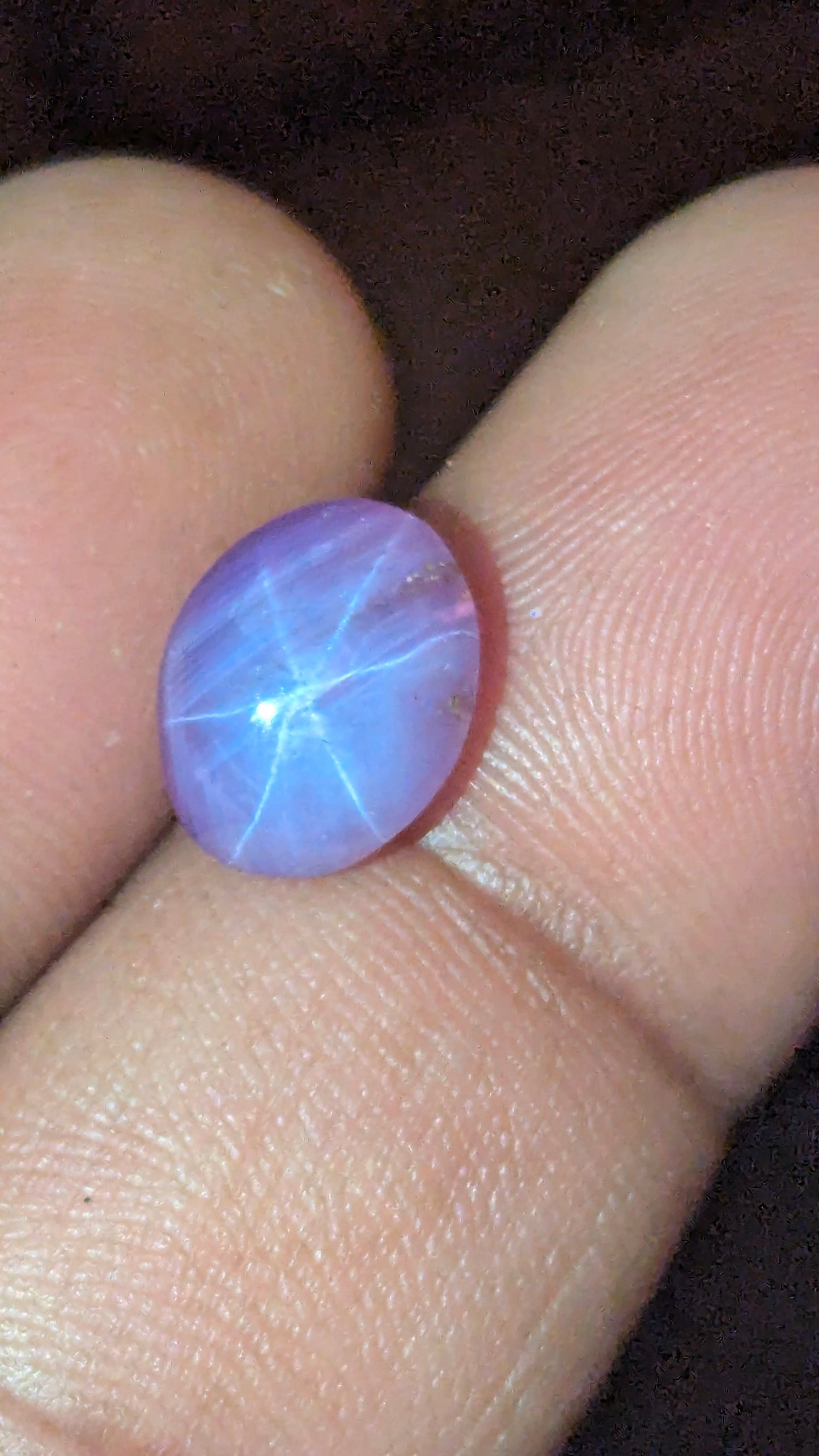 Natural 6-Ray Blue-Violet Star Sapphire 6.48 Ct | Unheated | Sri Lanka