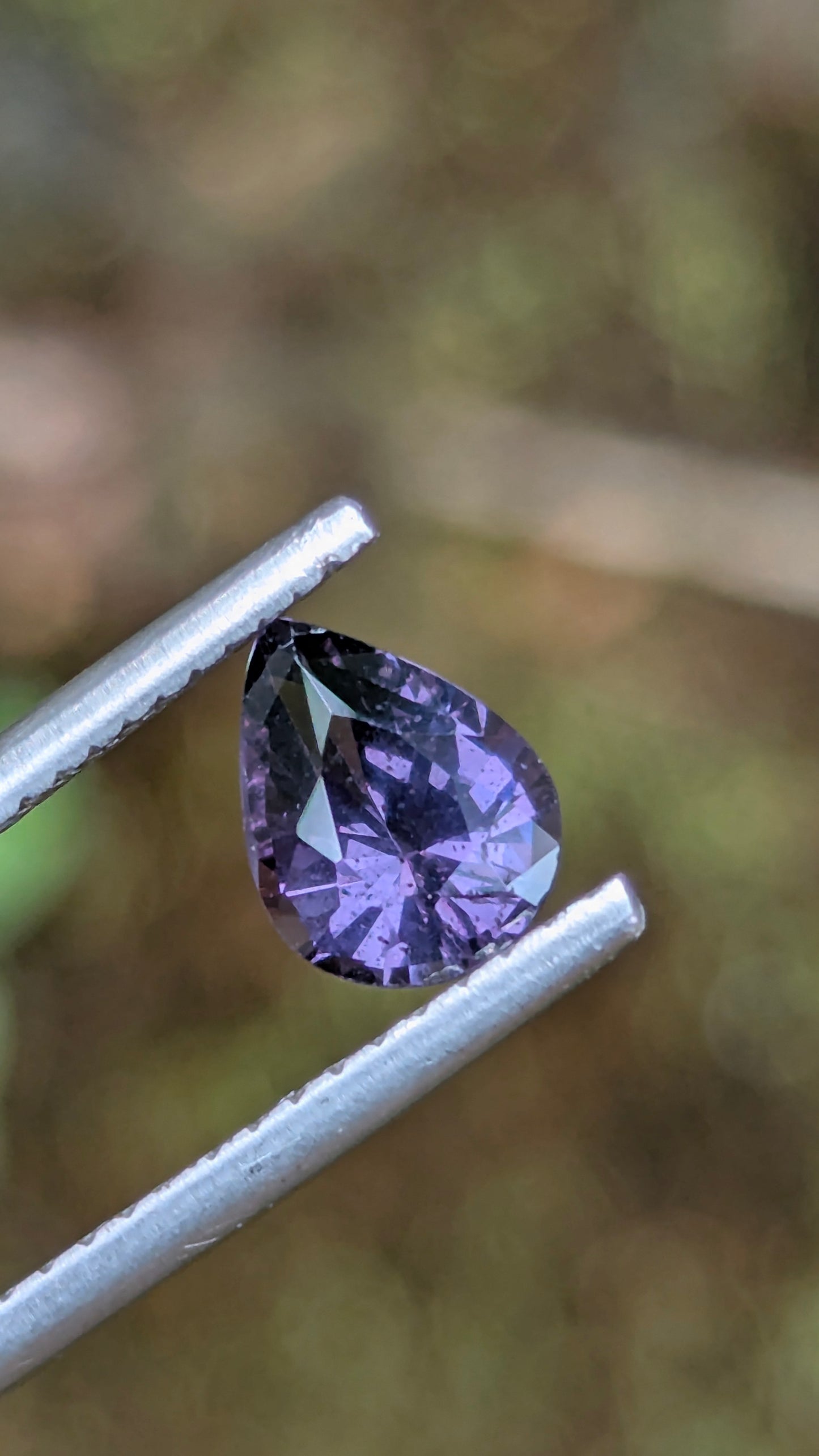 Natural Purple Spinel 1.06 Ct Pear Cut – Unheated & Untreated