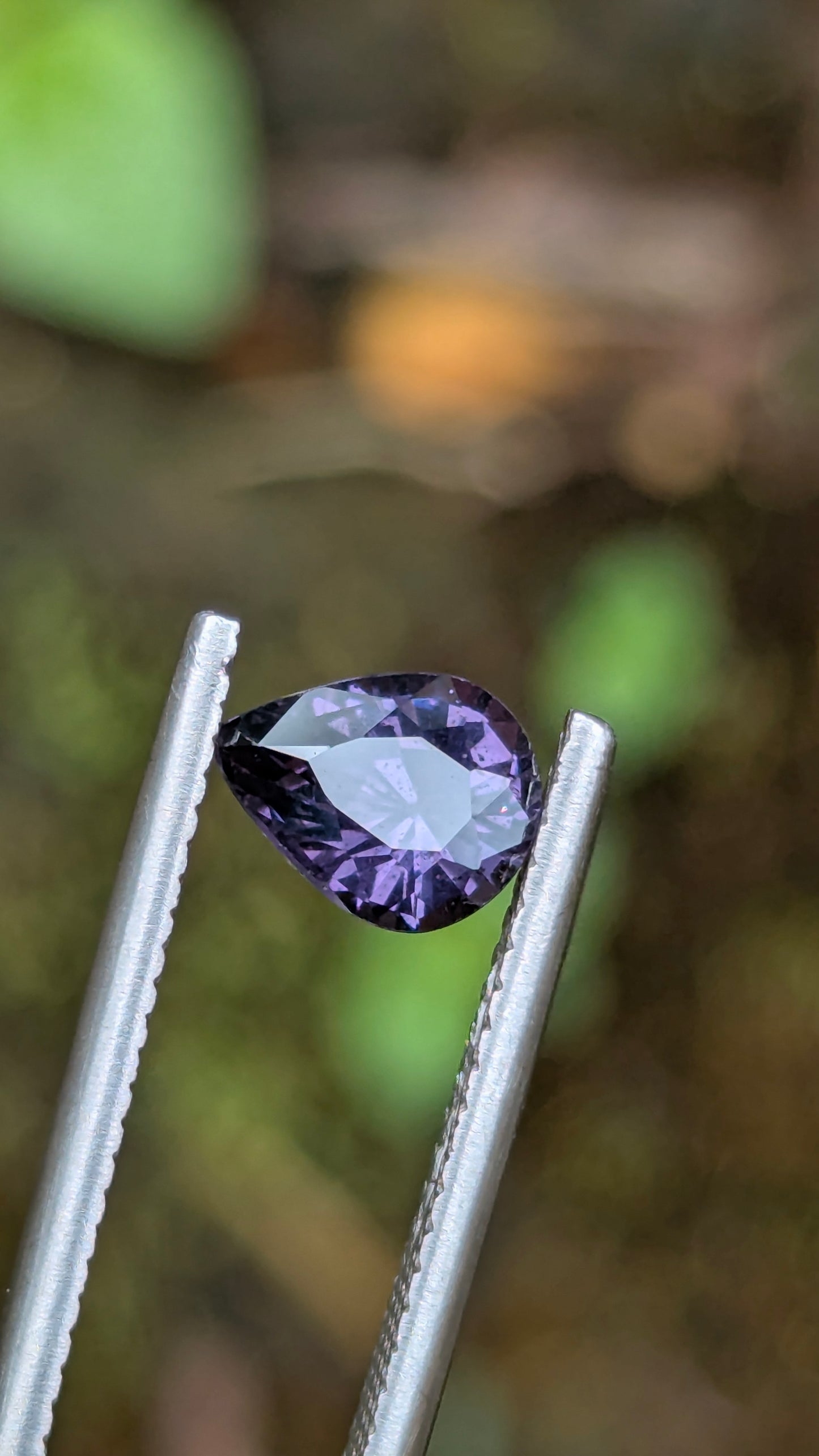 Natural Purple Spinel 1.06 Ct Pear Cut – Unheated & Untreated