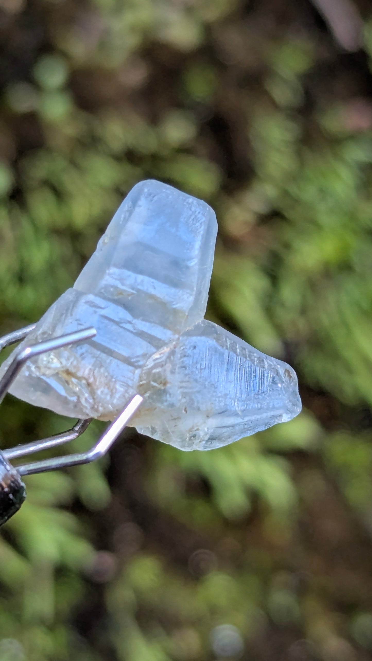 Natural Pale Blue Geuda Sapphire Crystal – 4.45 ct Twin Crystal | Unheated Ceylon Sapphire