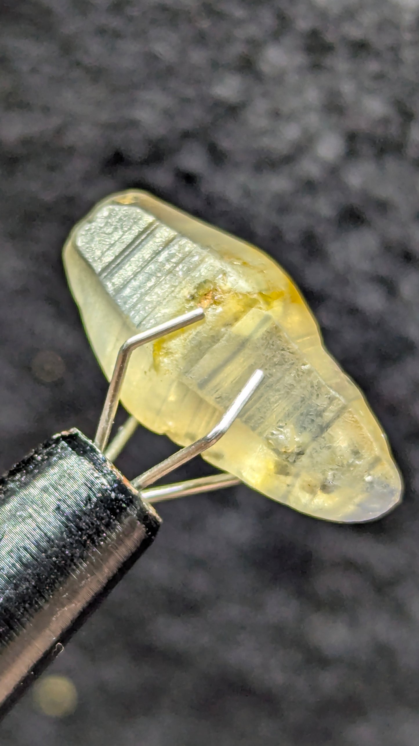 Natural Sapphire Crystal – 7.77 ct Blue Geuda Core with Yellow Tint | Unheated Ceylon Crystal