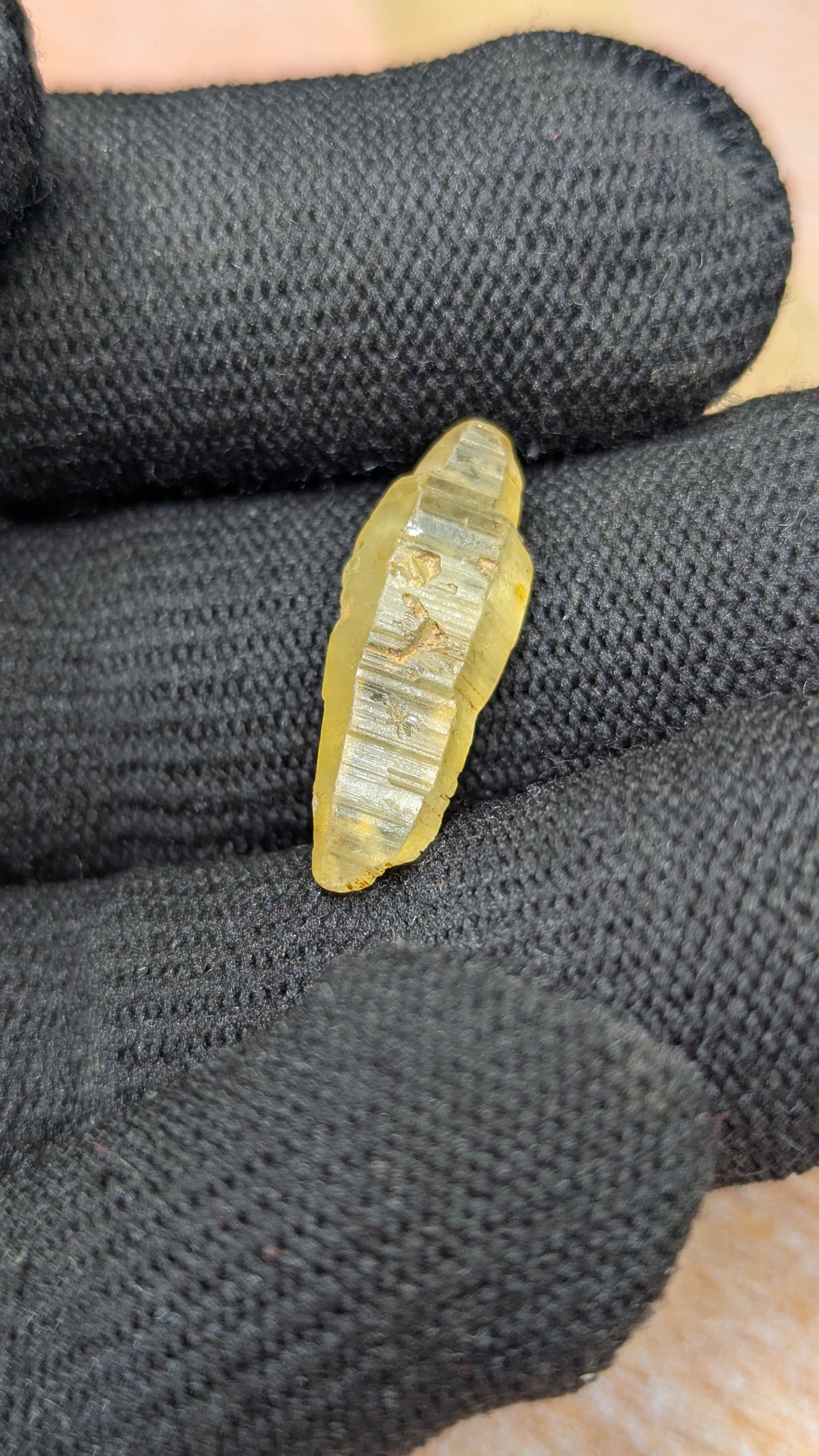 Natural Yellow Sapphire Crystal – 12.44 ct Elongated Form | Unheated Ceylon Crystal | Rakwana Sri Lanka