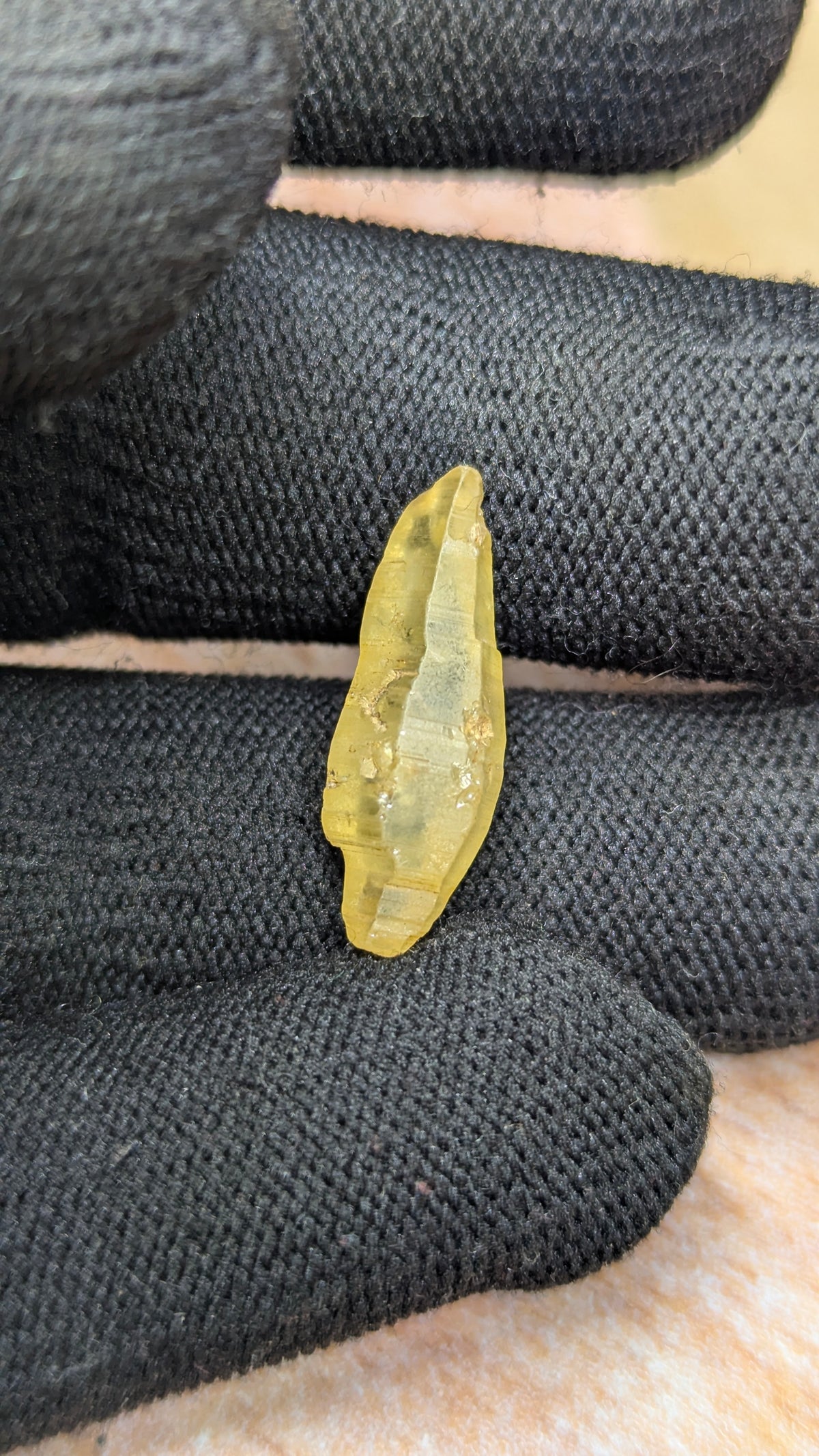 Natural Yellow Sapphire Crystal – 12.44 ct Elongated Form | Unheated Ceylon Crystal | Rakwana Sri Lanka