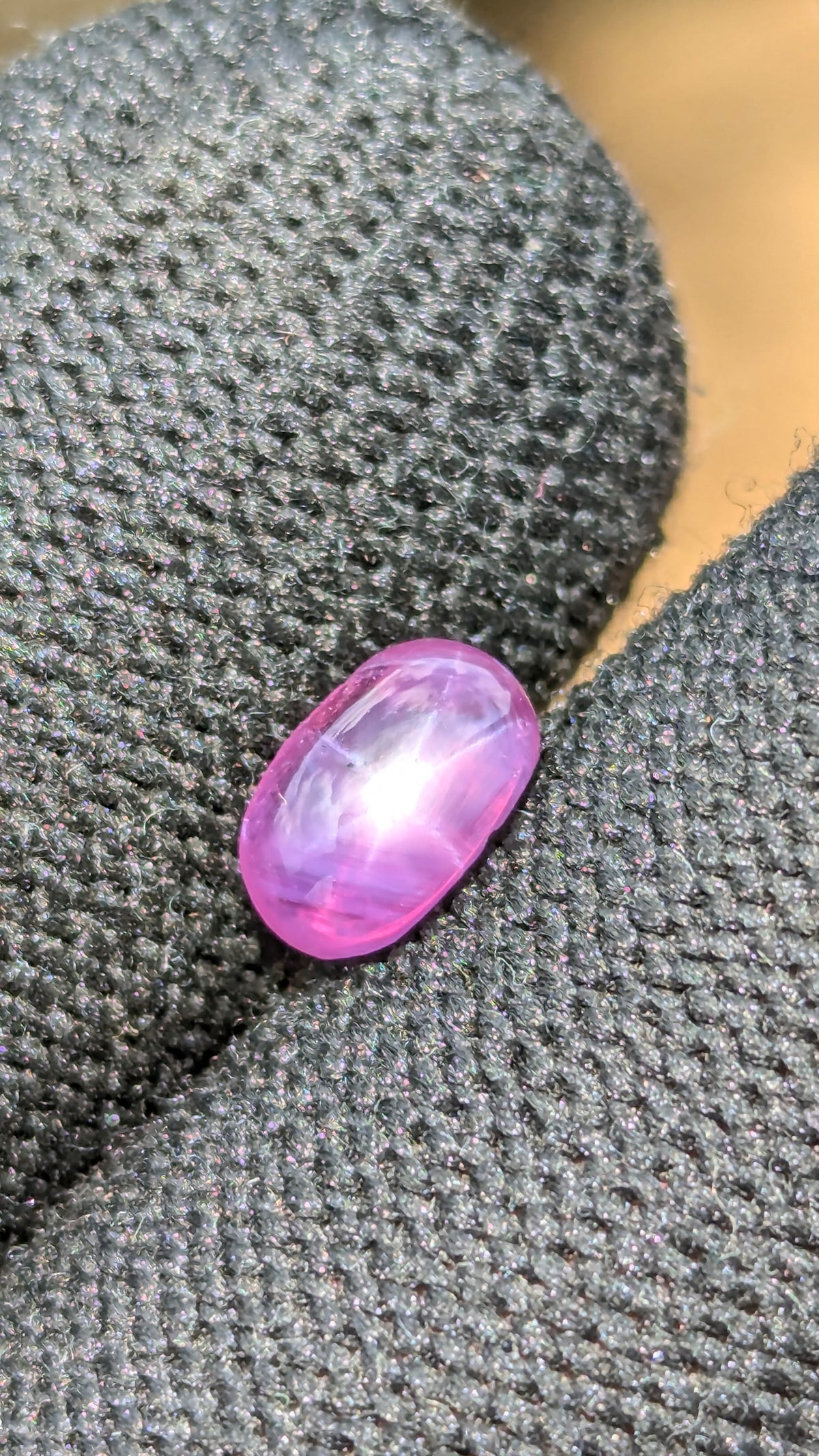 Natural Pink Star Sapphire 1.90ct – Untreated Oval Cabochon | Ceylon