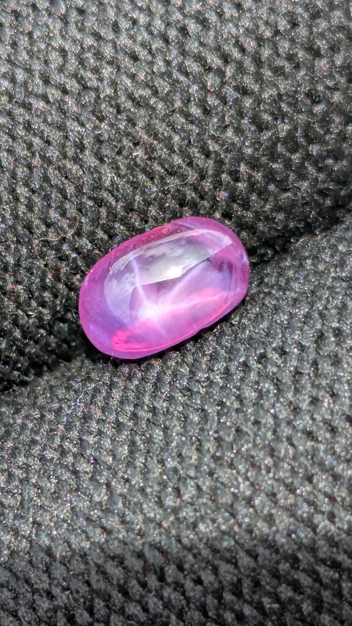 Natural Pink Star Sapphire 1.90ct – Untreated Oval Cabochon | Ceylon